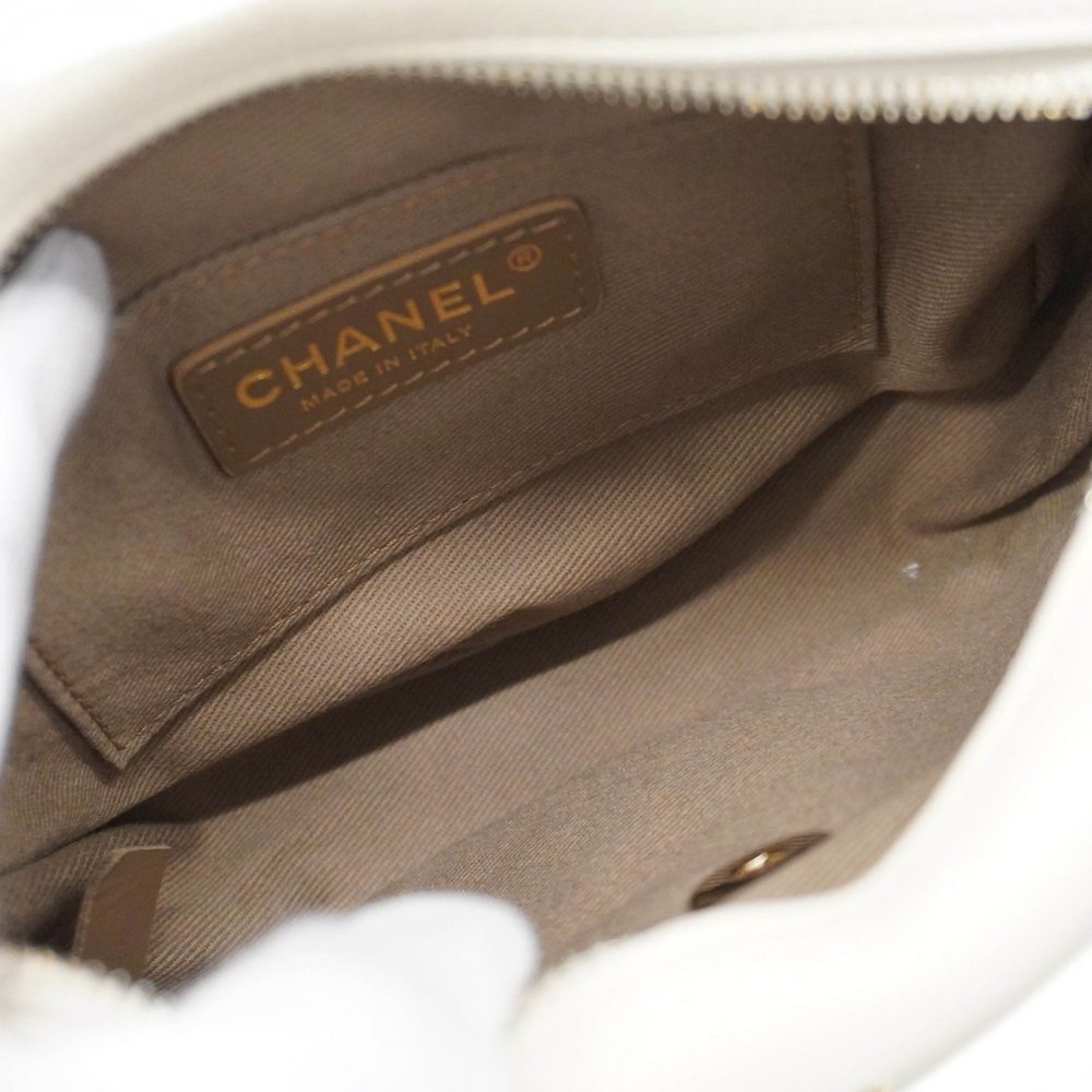 Chanel Shoulder Bag Matelasse Chain Goatskin White Champagne Ladies - Picture 4 of 11